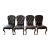 Stanley Leather Tufted Dining Chair With Nail Head Trim- Set of 4 For Sale