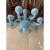 Murano Contemporary Matte Light-Blue Murano Glass Chandelier For Sale - Image 4 of 11