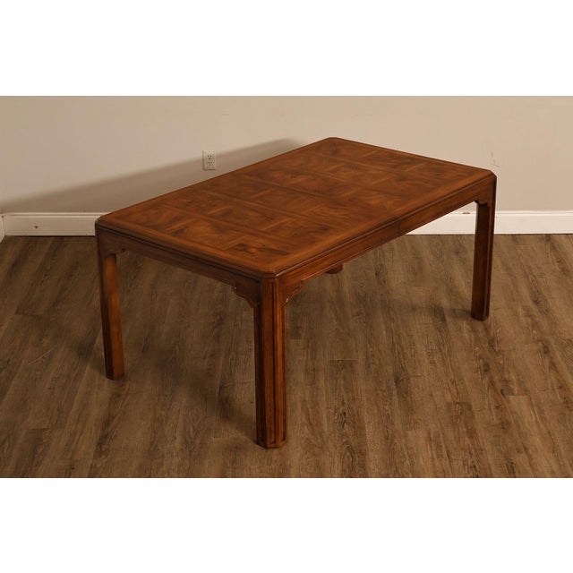 High Quality American Made Drexel Heritage Sketchbook Collection Extendable Dining Table Featuring A Burl Wood Veneer Top...