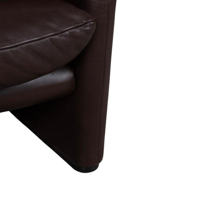 Brown Maralunga Chair in Leather from Cassina For Sale - Image 8 of 15
