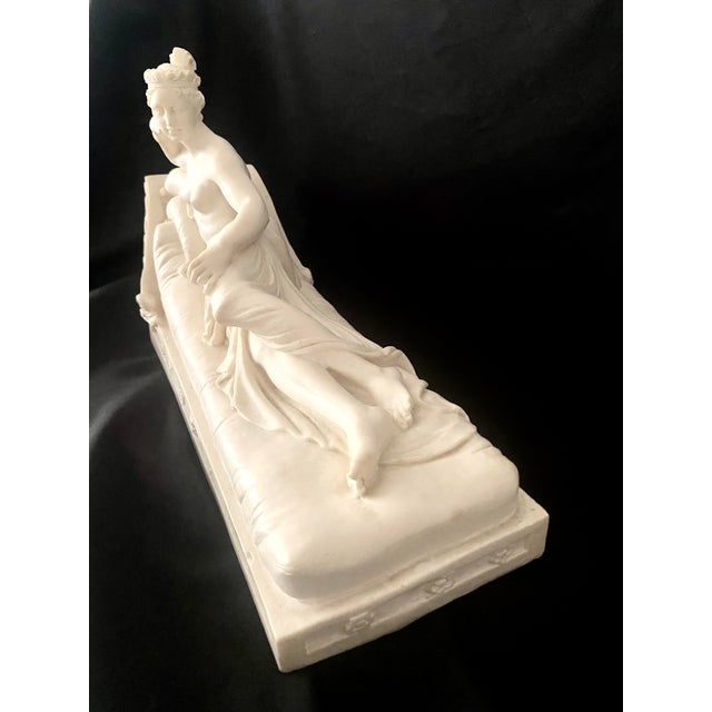 Vintage Sculpture by Amilcare Santini Depicts Pauline Bonaparte Borghese Sister of Napoleon Bonaparte.. For Sale - Image 14 of 17