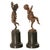 Metal Pair Antique French Bronze Marble Putti Dancing Musicians Statues Sculpture 1860 For Sale - Image 7 of 13