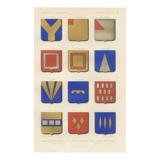 Ferdinand Séré, Heraldic Figures of the Second and Third Order, 1851, Chromolithograph For Sale