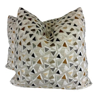 Kravet "Trio Tango" in Moonlit 22” Pillows-A Pair For Sale