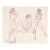 Three Poses - Original Male Nude Figurative Drawing on Paper For Sale