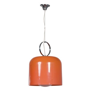 Orange Alvise Pendant Lamp by Luigi Massoni for Guzzini, Italy, 1970s For Sale