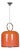 Orange Alvise Pendant Lamp by Luigi Massoni for Guzzini, Italy, 1970s For Sale
