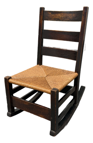 Gustav Stickley Model No. 305 Sewing Rocker, Antique