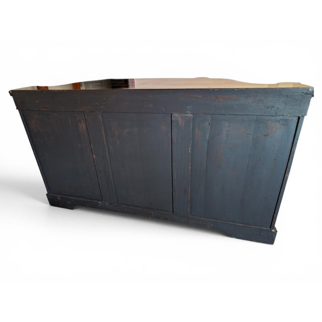 French Boulle-Style Sideboard in Wood with Brass and Glass, 1800s For Sale - Image 12 of 14