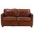 A classic leather club sofa featuring warm, aged leather upholstery. The generous proportions, gently squared arms, metal...