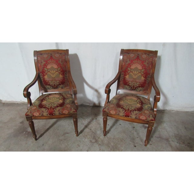 1980s Ethan Allen Designer Dining Room Chairs Amazing For Sale - Image 10 of 12