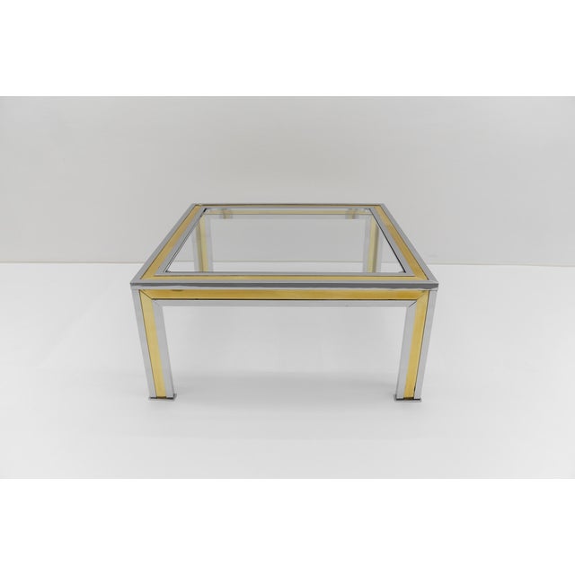 Hollywood Regency Square Bicolor Coffee Table, 1970s For Sale - Image 3 of 12