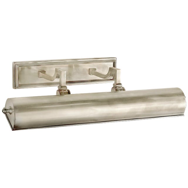 Dean 18" Picture Light in Brushed Nickel Designer: Alexa Hampton Height: 5" Extension: 10" Backplate: 2.75" x 12"...