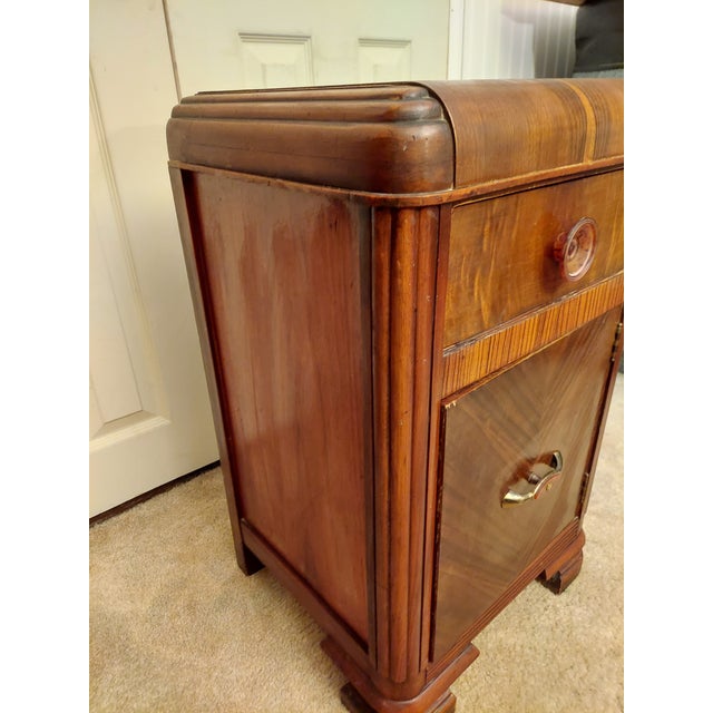 1930s Art Deco Waterfall Nightstand Chairish