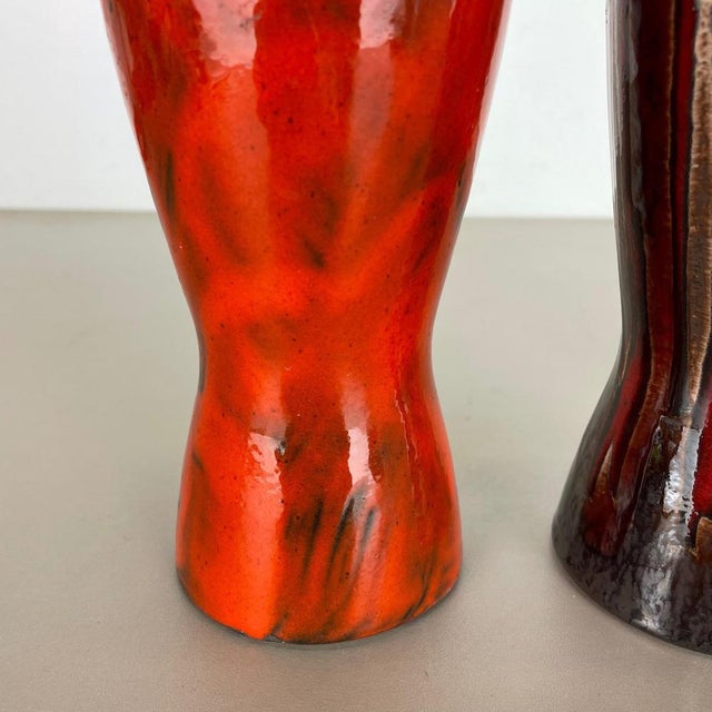 Vintage Pottery Fat Lava Vases from Scheurich, Germany, 1970s, Set of 4 For Sale - Image 6 of 18