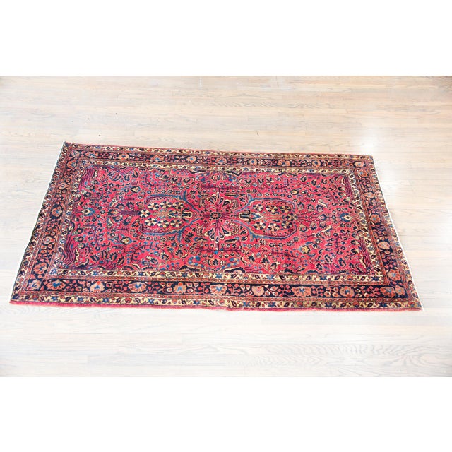 Early 20th Century Persian Sarouk Rug For Sale In Chicago - Image 6 of 15