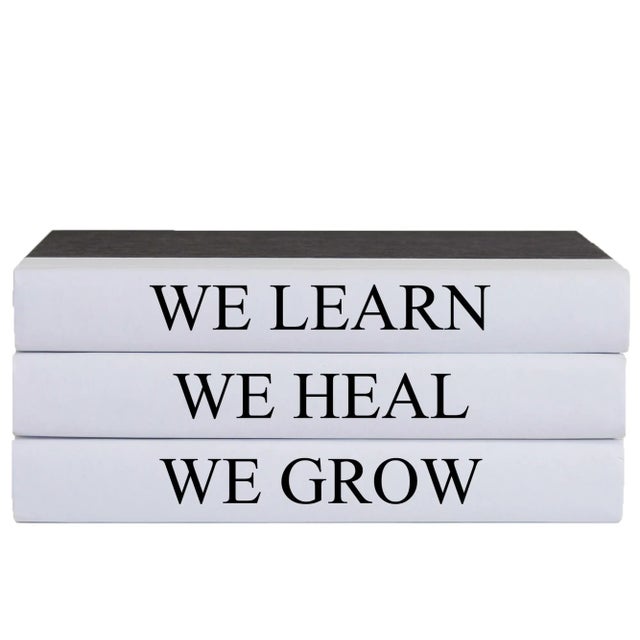 Modern Decorative Books - Quote Book Stack - "We Heal" For Sale - Image 3 of 3