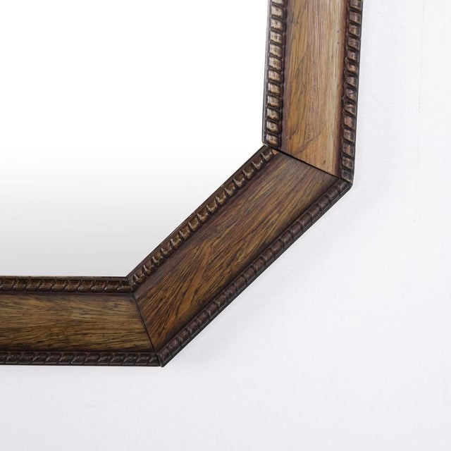 Antique Mirror with Dark Wood Frame, 20th Century For Sale - Image 6 of 7