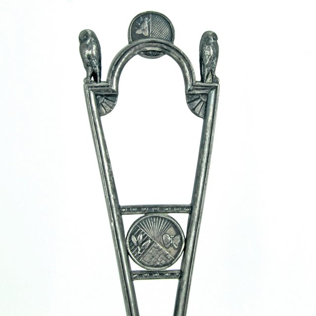 Metal Egyptian Revival Aurora Silverplate Cruet Condiment Stand Circa 1870 For Sale - Image 7 of 10