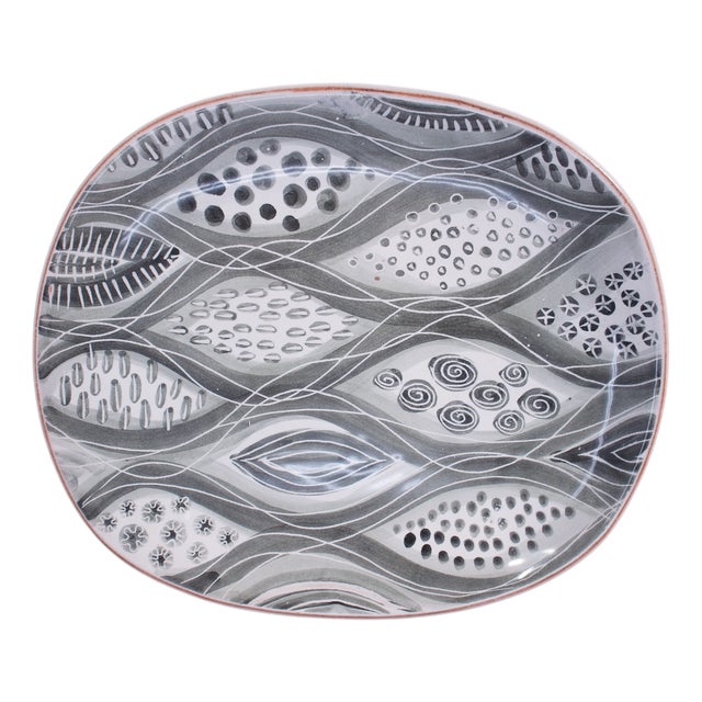 Vintage Ceramic Dish by Ingrid Atterberg for Upsala-Ekeby, 1950s For Sale