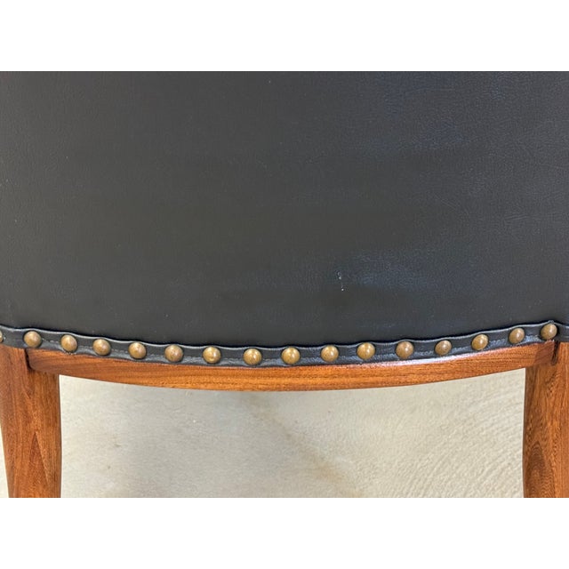 Black 1960s Black Vinyl Office Desk Chair For Sale - Image 8 of 9