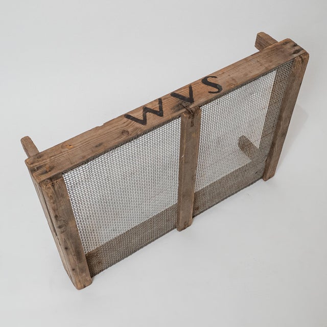 Antique Harvest Sieve – Rustic Wooden Grain Sifter For Sale - Image 11 of 14