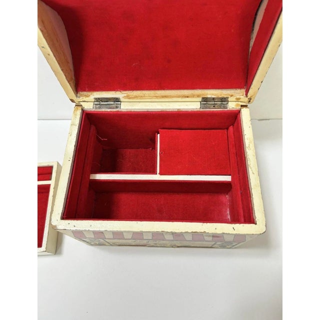 Vintage French Folk Art Musical Jewelry Box – “Bonbons La Jolie Marquise” Parisian Sweet Shop Music Box For Sale In Louisville - Image 6 of 8