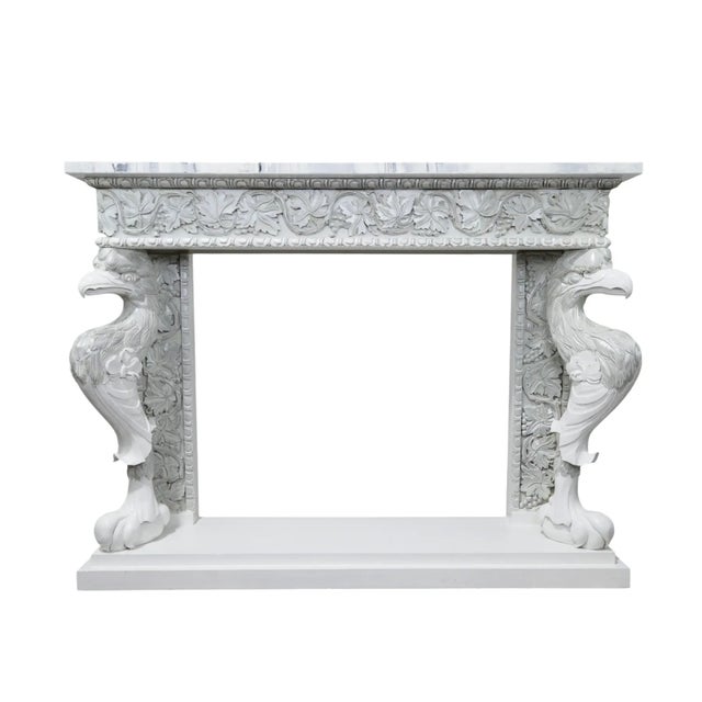 1980s Hollywood Regency Style Carved Wooden Mantel/Entrance Table (Silver-Plated Finish) For Sale - Image 16 of 16