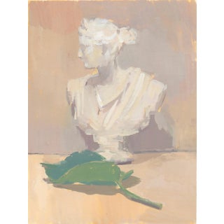 "Leaf of Athena" Contemporary Classical Style Bust with Leaf Giclee Print by Michelle Farro For Sale