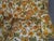 Wood Vintage 1970s Orange / Yellow Floral Textured Skirted Sofa Couch For Sale - Image 7 of 11