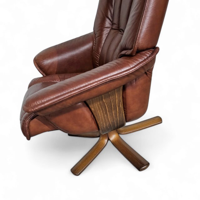 Set of Lounge Chair and Ottoman from Hjellegjerde Møbel, Sweden, 1980s For Sale - Image 13 of 14