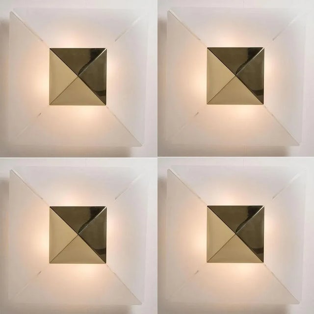 Pyramid Shaped Flush Mount by J.T. Kalmar, 1970 For Sale - Image 3 of 14