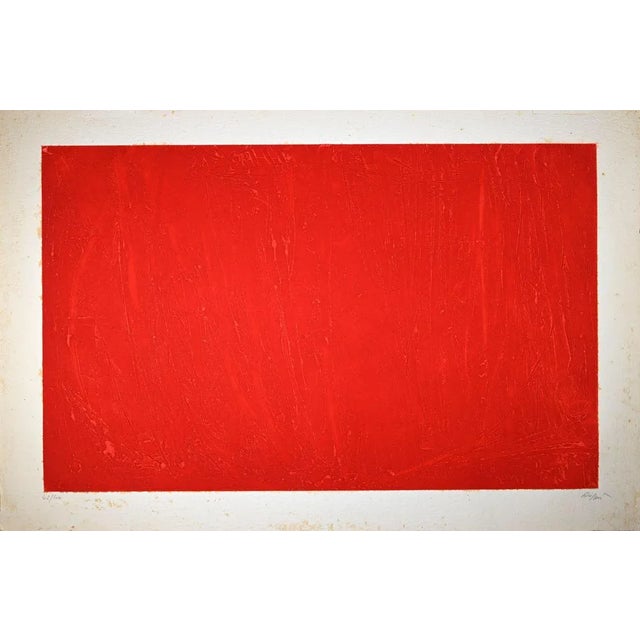 Hand signed. Edition of 60 pieces. Mezzotint and Carborundum print. Diffused foxing. This piece is attributed to the...