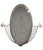 French Art Deco Hand Wrought Nickeled Iron Oval Mirror W/ Linear & Scroll Detail For Sale - Image 9 of 16
