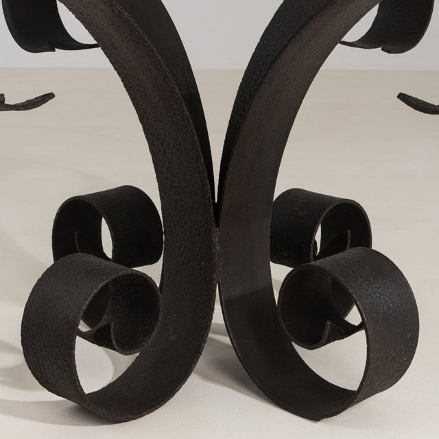French 19th Century France Black Iron Coffee Table For Sale - Image 3 of 11