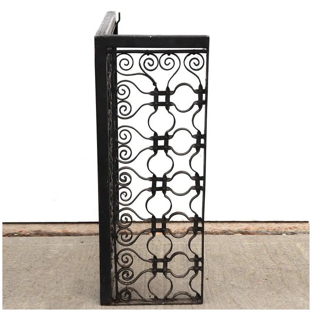 Late 19th Century Three-part American Winslow Bros Painted Wrought Iron Panel as Fireplace Screen For Sale - Image 4 of 12