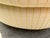 Vintage 42” Round Postmodern Upholstered Cocktail Ottoman With Down Feather Cushion For Sale - Image 13 of 14