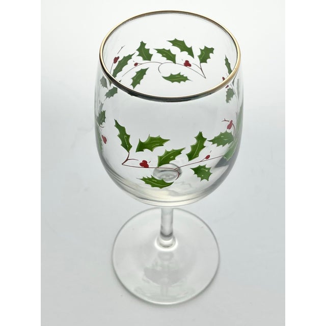 2010s Lenox “Holiday” 12 Wine Water All Purpose Glasses For Sale - Image 5 of 5