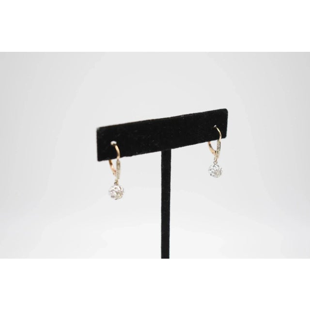 Late 19th Century Victorian Diamond Dangle Earrings, A Pair For Sale - Image 4 of 10