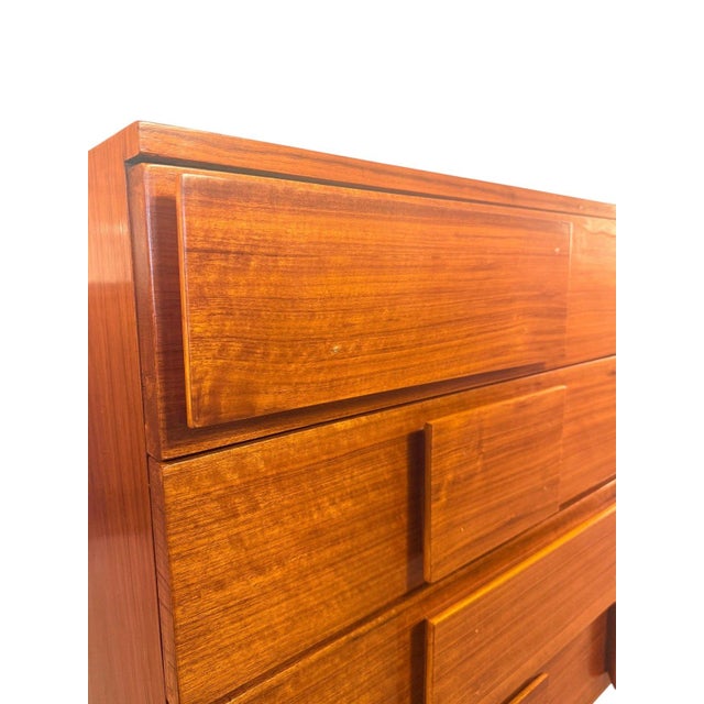 Brown Mid-Century Modern Walnut Dresser – Italian For Sale - Image 8 of 15