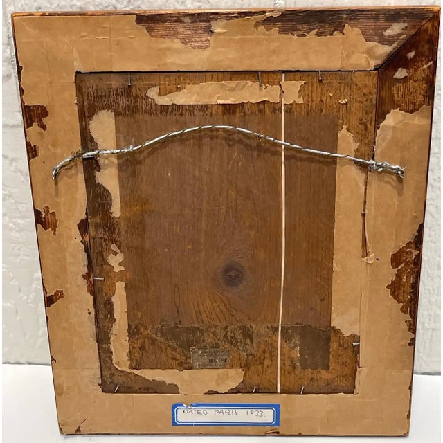 Brown 19th C French Drawing of a Handsome Monarchie De Juillet Cadet For Sale - Image 8 of 13