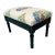 1920s English Mahogany Footstool Newly Upholstered Seat Turned Legs Stool For Sale - Image 4 of 14