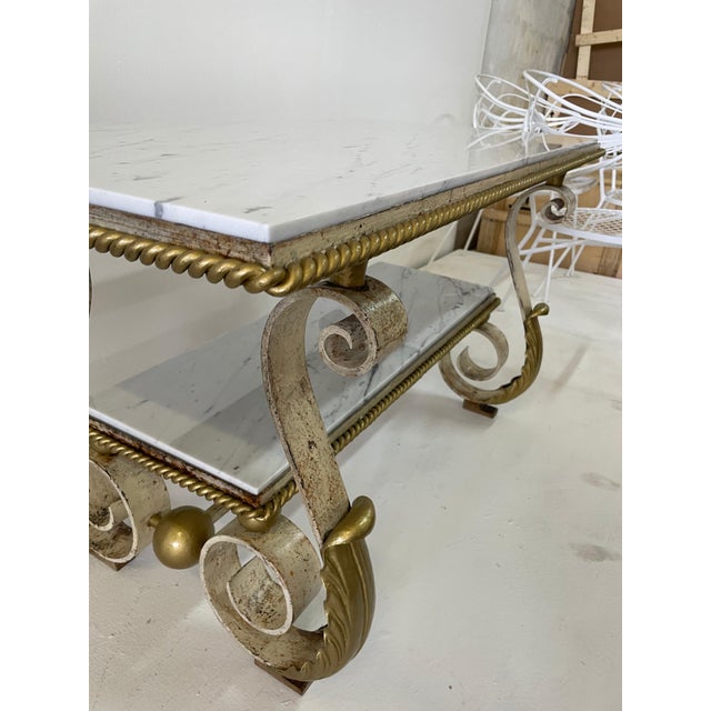 A Wrought Iron Table In The Style of Gilbert Poillerat, 1940 For Sale - Image 13 of 18