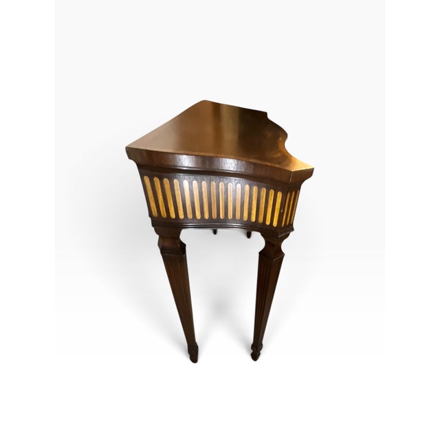 Henkel-Harris Virginia Galleries Federal Inlaid Flame Mahogany Hepplewhite Console Sofa Table For Sale In Portland, ME - Image 6 of 18