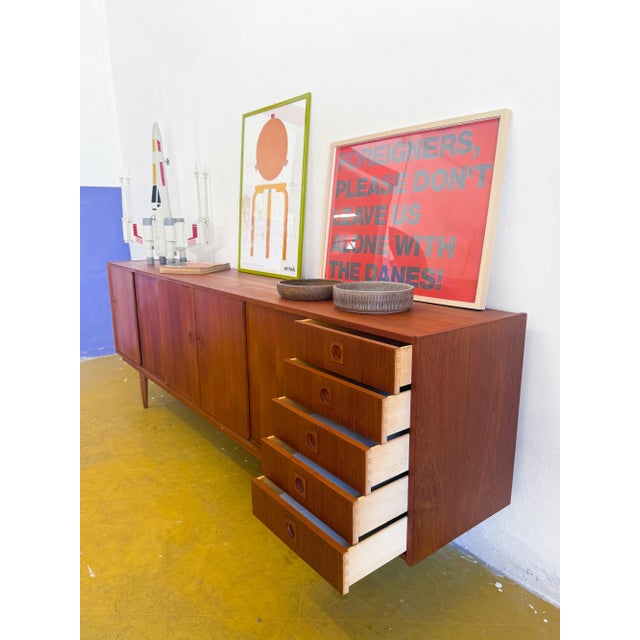 Brown Mid-Century Danish Sideboard, 1950s For Sale - Image 8 of 10