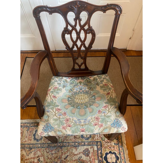 Mid 20th Century Mid 20th Century Set of 8 Vintage Chippendale Dining Chairs For Sale - Image 5 of 8