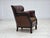 Brown Vintage Danish Lounge Chair in Brown Furniture Leather and Velour, 1930s For Sale - Image 8 of 18
