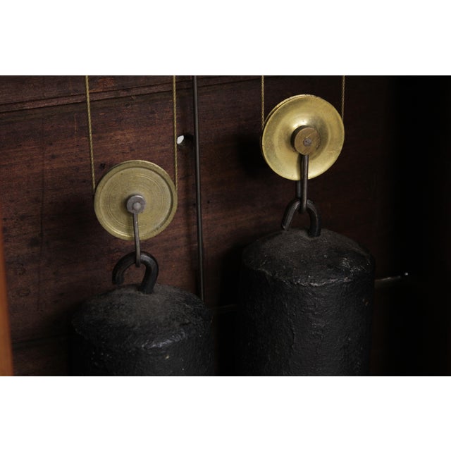 Period American Cherry Tall Cased Grandfather Clock For Sale - Image 9 of 18