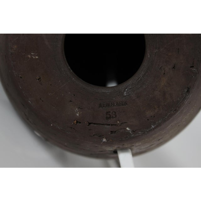 Small Vintage Ceramic Table Lamp with New Shade by Helge Østerberg, 1950s For Sale - Image 10 of 12