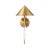 2020s Matthew Izzo Home - Talong Antique Brass and Acrylic Pole Wall Sconce For Sale - Image 5 of 5
